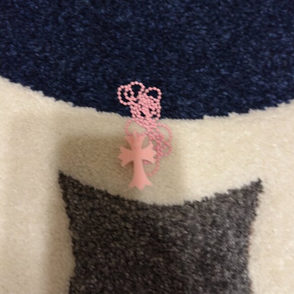 Chrome Hearts Rubber CH Cross Small Necklace Silicone Pink - Picture 2 of 2